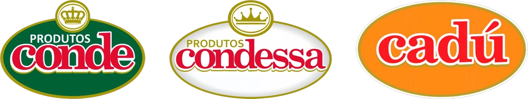Logos das marcas Conde, Condessa e Cadú